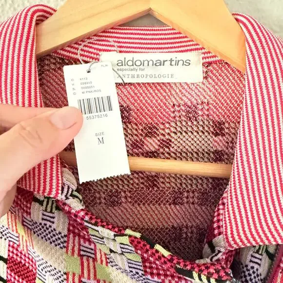 NEW Anthropologie Aldomartins Plaid Moto Jacket
